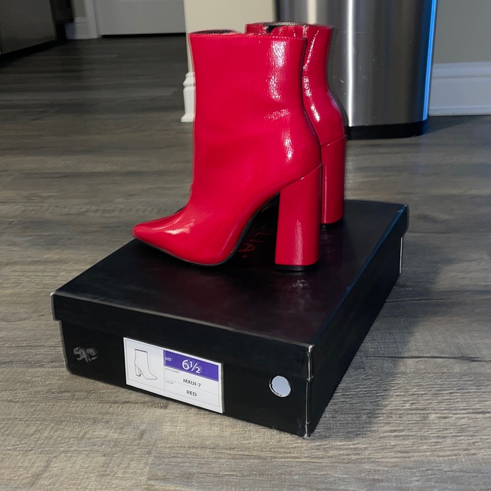 Ladies brand new red boots